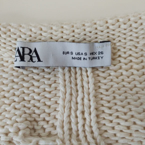 Zara Cable Knit Sweater Size Small - Picture 4 of 8